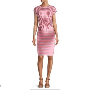 Liz Claiborne Short Sleeve Striped A-Line Dress